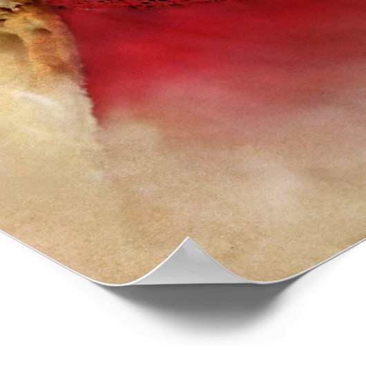 ヴォルフガングアマデウスマザルトポートレートイムアクアレルスタイル ポスター (角)