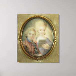 ヴォルフガング・アマデウス・モーツァルトとその妹 キャンバスプリント
