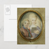ヴォルフガング・アマデウス・モーツァルトとその妹 ポストカード (正面/裏面)