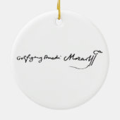 ヴォルフガング・アマデウス・モーツァルトのクリスマスのオーナメント セラミックオーナメント (裏面)