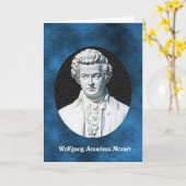 ヴォルフガング・アマデウス・モーツァルトの挨拶状 カード (黄色い花)