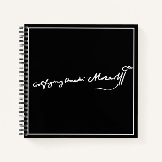 ヴォルフガング・アマデウス・モーツァルトの署名 ノートブック (正面)