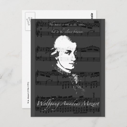ヴォルフガング・アマデウス・モーツァルト ポストカード (正面/裏面)
