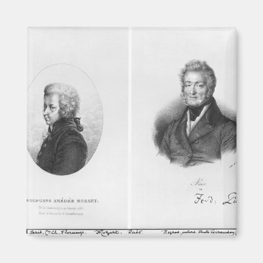 ヴォルフガング・アメデウス・モーツァルトとフェルディナンド・パエル マグネット (正面)
