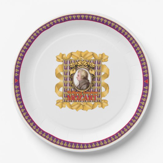 ヴォルフガン・アマデウス・モーツァルト ペーパープレート (正面)