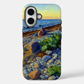 ヴォルムシ島の海岸の夕景 iPhone 16ケース