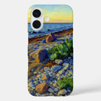 ヴォルムシ島の海岸の夕景 iPhone 16ケース