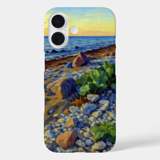 ヴォルムシ島の海岸の夕景 Case-Mate iPhoneケース (裏面)