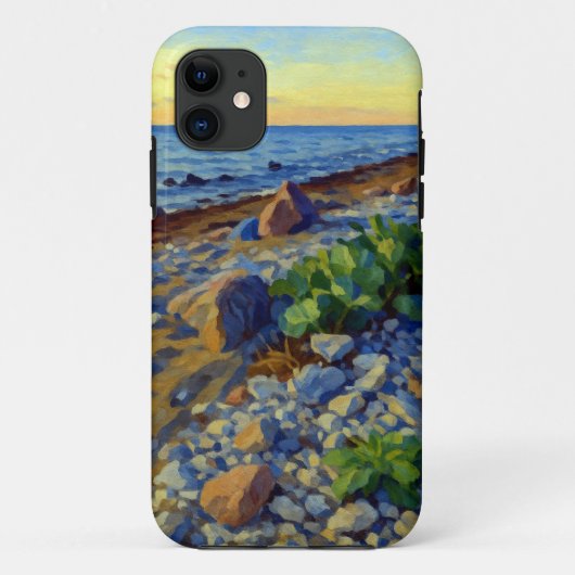 ヴォルムシ島の海岸の夕景 Case-Mate iPhoneケース (裏面)