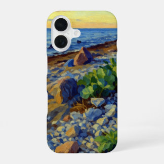 ヴォルムシ島の海岸の夕景 iPhone 16ケース