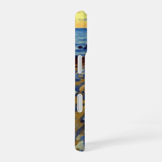 ヴォルムシ島の海岸の夕景 iPhone 16ケース (右側面)