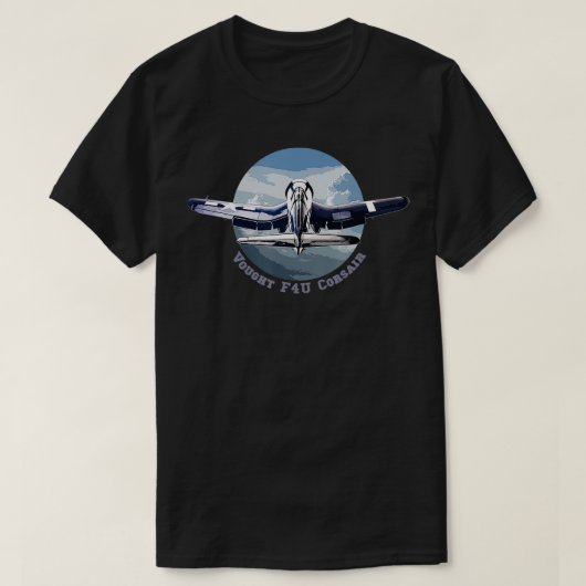ヴォルF4Uコルセア第2次世界大戦戦闘機 Tシャツ (デザイン正面)