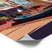 ヴォレンダムオランダトラベルアートヴィンテージ ポスター (角)