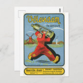 ヴォレンダムシーダムオランダウィンドミルヴィンテージアート ポストカード (正面/裏面)