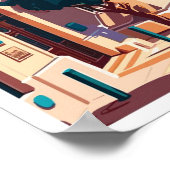 ヴォロスギリシャ旅行ヴィンテージイラストレーション ポスター (角)