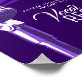 ヴォーカル・リサイタルクラシック・マイク・ミュージック・パープル ポスター (角)