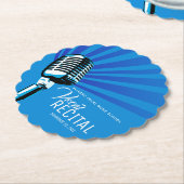 ヴォーカル・リサイタルクラシック・マイク・ミュージック・ブルー ペーパーコースター (アングル)