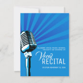 ヴォーカル・リサイタルクラシック・マイク・ミュージック・ブルー 招待状 (正面)