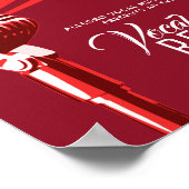 ヴォーカル・リサイタルクラシック・マイク・ミュージック・レッド ポスター (角)