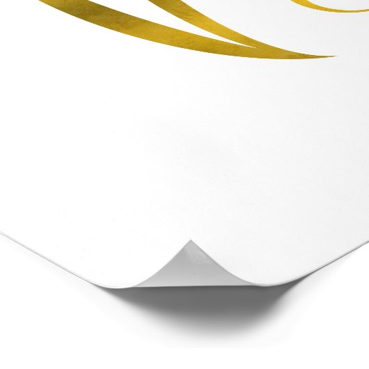 ヴォーグ引用文金フェイク箔金属ファッション ポスター (角)