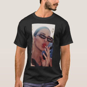 ヴォーグ私は気に棒つきキャンデー美学ポスター Tシャツ