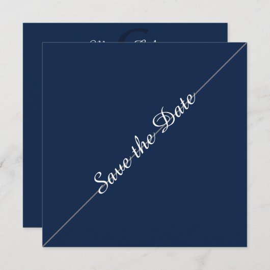 ヴォーグ ミニマリスト セーブ・ザ・デート (正面/裏面)