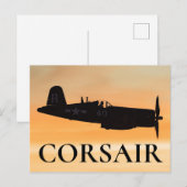 ヴォート F4U コルセア戦闘機 ポストカード (正面/裏面)