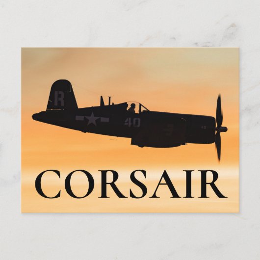 ヴォート F4U コルセア戦闘機 ポストカード (正面)