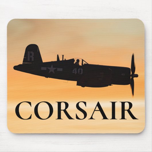 ヴォート F4U コルセア戦闘機 マウスパッド (正面)