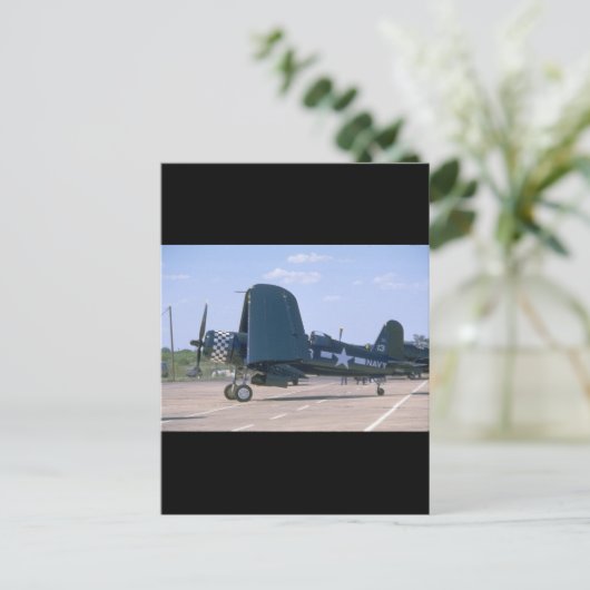 ヴォート F4U コルセア, 折り畳み翼_第二次世界大戦の飛行機 ポストカード (スタンド正面)