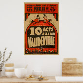 ヴォードヴィルオールスター1938 WPAヴィンテージポスター ポスター (キッチン)