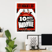 ヴォードヴィルオールスター1938 WPA ポスター (ホームオフィス)