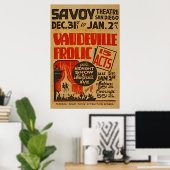 ヴォードヴィルフロリック15 Acts Gala Midnight Show WPA ポスター (ホームオフィス)