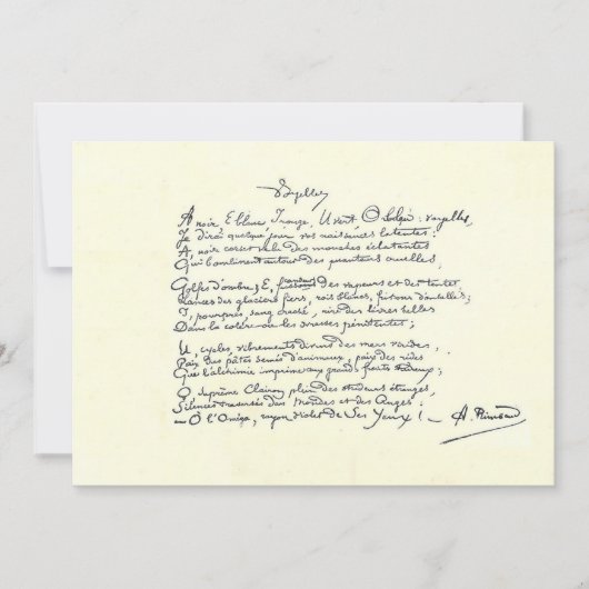 ヴォーヤレス(リンボー)カードのサイン原稿 カード (正面)