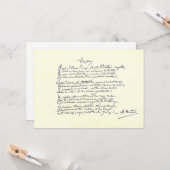 ヴォーヤレス(リンボー)カードのサイン原稿 カード (正面/裏面インサイチュ)