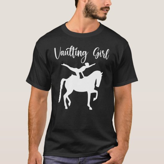 ヴォールティング女の子乗馬1 Tシャツ (正面)