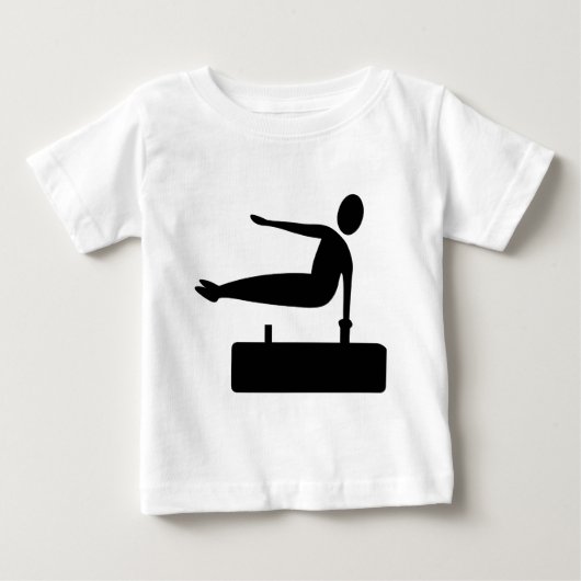 ヴォールティング姿 – 黒 ベビーTシャツ (正面)