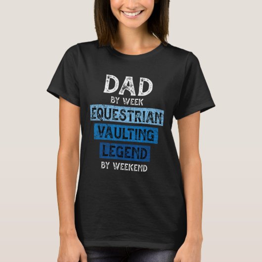 ヴォールティング父パパ馬術乗馬ギフト Tシャツ (正面)