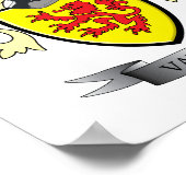 ヴォーン家紋コートオブアームズ ポスター (角)