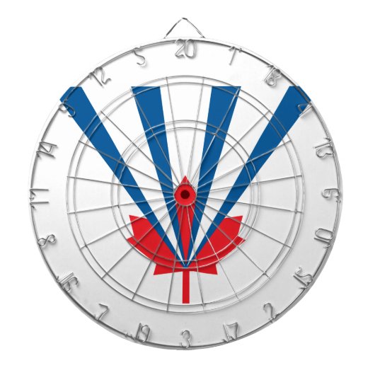 ヴォーン州旗（オンタリオ州，カナダ） ダーツボード (正面)