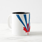 ヴォーン州旗（オンタリオ州，カナダ） ツートーンマグカップ (正面左)