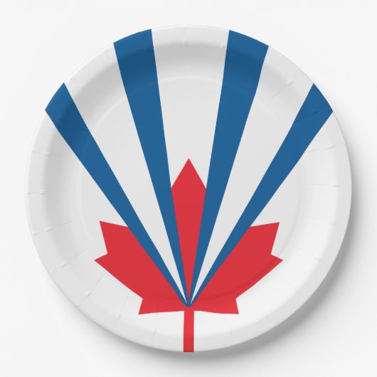 ヴォーン州旗（オンタリオ州，カナダ） ペーパープレート (正面)