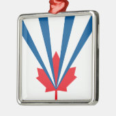 ヴォーン州旗(オンタリオ州,カナダ) メタルオーナメント (左)