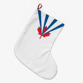 ヴォーン州旗(オンタリオ州,カナダ) ラージクリスマスストッキング (正面 (吊り時))