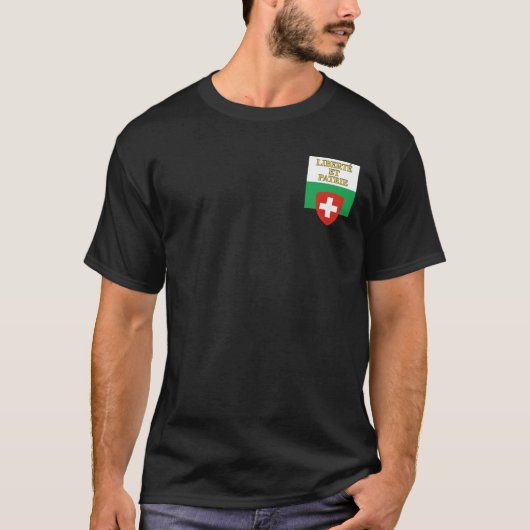 ヴォー州の旗 スイス Tシャツ (正面)