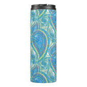 ヴカスタムィオレットライムグリーンペイズリーフラワーズアートモチーフ タンブラー (裏面)