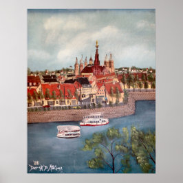 ヴュルツブルクドイツ・ヨーロッパ油彩画プリント ポスター