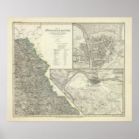 ヴルツブルク、バイエルン、レーゲンスブルク ポスター (正面)