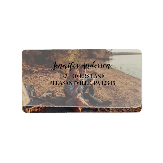 ヴルフェイクムフォトオーバーレイカスタム差出人住所ラ ラベル (正面)