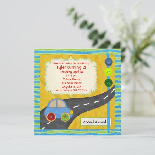 ヴルーム!誕生日招待状 招待状 (スタンド正面)